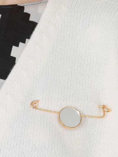 Shop Marni Metal Brooch In Gold