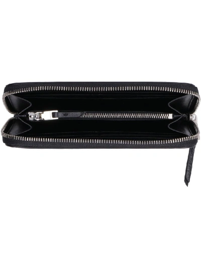 Shop Givenchy Leather Zip Around Wallet In Black