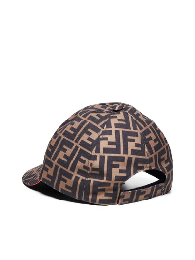 Shop Fendi Hat In Tabacco+fragola