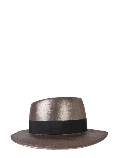 Shop Saint Laurent Fedora Hat In Oro