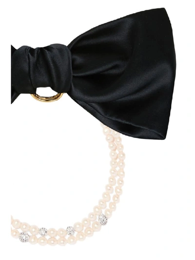 Shop Magda Butrym Lily Choker In Black (white)