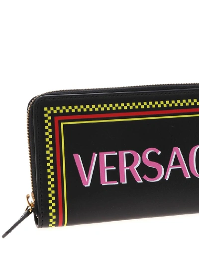 Shop Versace Wallet In Black/multicolor