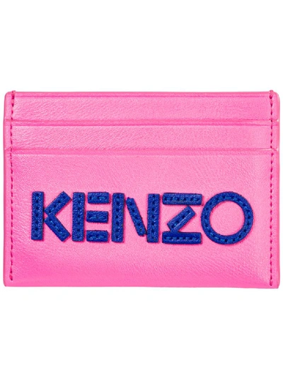 Shop Kenzo Space Plein Credit Card Holder In Rosa