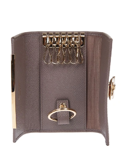 Shop Ferragamo Keyring In Caraway