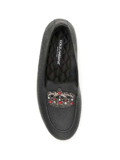 Shop Dolce & Gabbana King Driving Shoes In Nero (black)