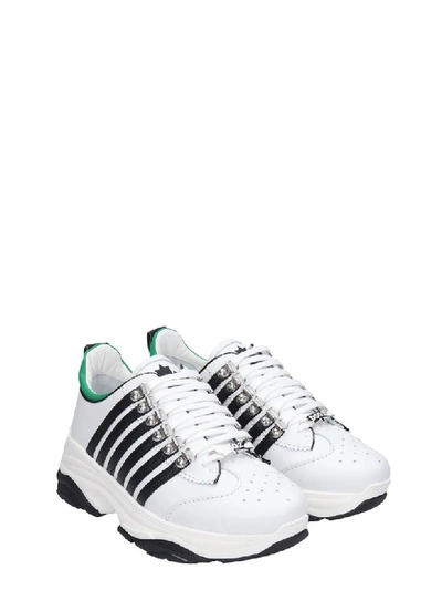 Shop Dsquared2 Bumpy 251 Sneakers In White Leather