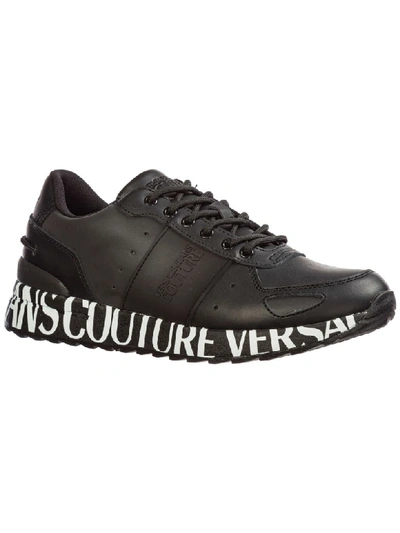Shop Versace Jeans Couture Logo Sneakers In Nero