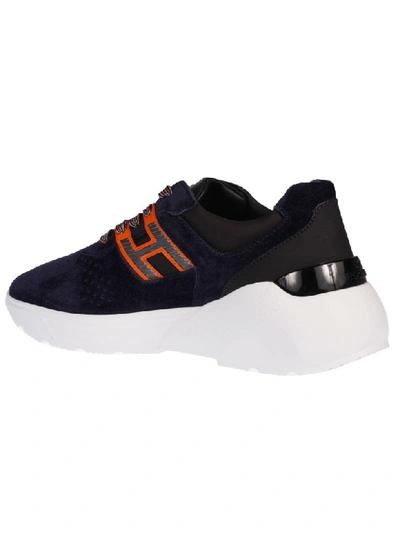 Shop Hogan H443 Sneakers In Blue/black