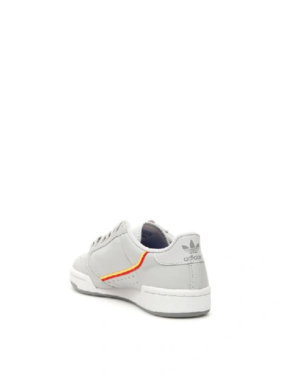 Shop Adidas Originals Continental 80 Sneakers In Gretwo Greone Scarle (grey)