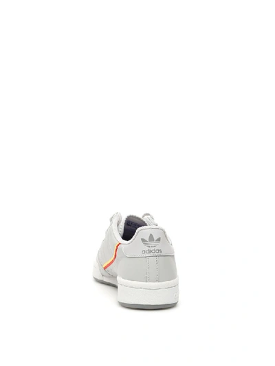 Shop Adidas Originals Continental 80 Sneakers In Gretwo Greone Scarle (grey)