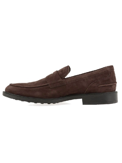 Shop Tod's Leather Loafer In Testa Moro