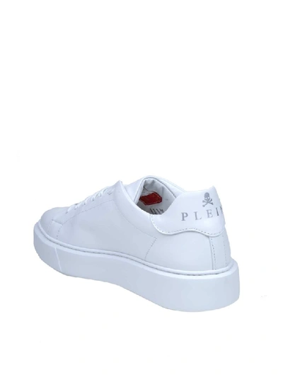 Shop Philipp Plein Sneakers Lo-top In White Leather