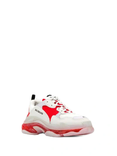 Shop Balenciaga Triple S White, Red And Gray In Whi Red Grey