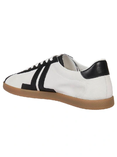 Shop Lanvin Side Logo Detail Sneakers In White/black