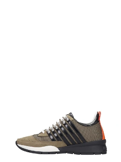 Shop Dsquared2 251 Sneakers In Bronze Tech/synthetic