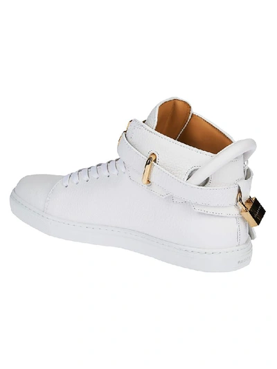 Shop Buscemi Ankle Strapped Laced-up Sneakers In White