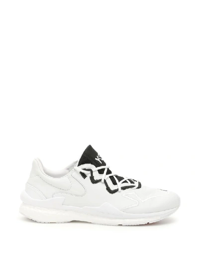 Shop Y-3 Adizero Runner Sneakers In White White Black (white)