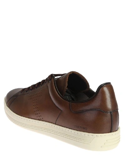 Shop Tom Ford Brown Sneakers