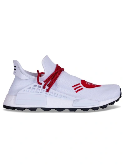 Shop Adidas Originals By Pharrell Williams Adidas X Pharrell William X Human Made -hu Nmd Human Made - Ftwr White / Scarlet / Core Black - Ef72 In Bianco/rosso