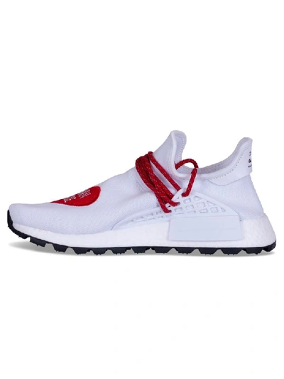 Shop Adidas Originals By Pharrell Williams Adidas X Pharrell William X Human Made -hu Nmd Human Made - Ftwr White / Scarlet / Core Black - Ef72 In Bianco/rosso