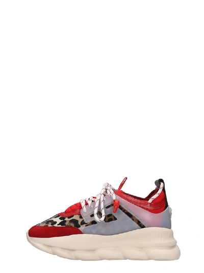 Shop Versace Sneakers In Red Tech/synthetic