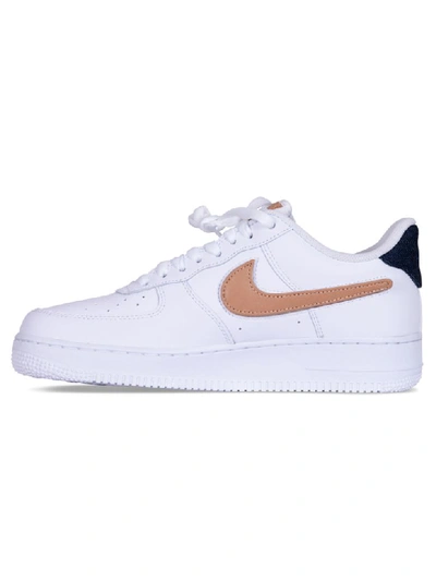 Shop Nike Air Force 1 07 Lv8 3 Swoosh Pack - White/white-obsidian-vachetta Tan In Bianco/blu