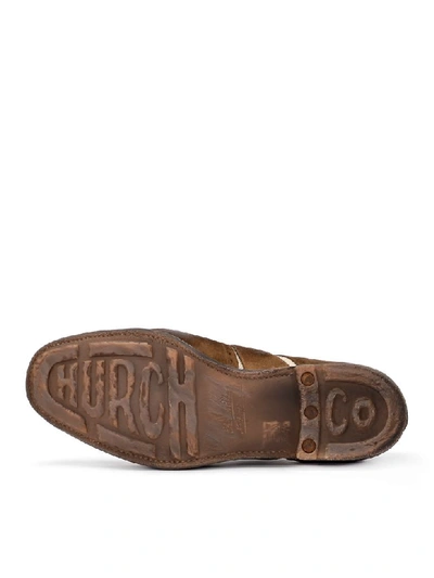 Shop Church's Shanghai Brown Suede And Linen Loafer In Marrone