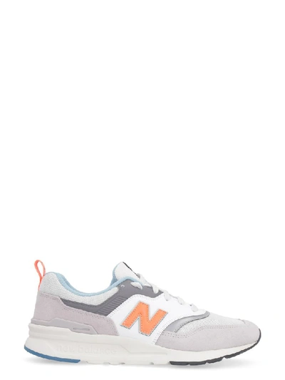 Shop New Balance 997 Suede And Mesh Sneakers In White