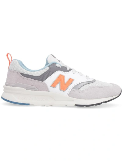 Shop New Balance 997 Suede And Mesh Sneakers In White