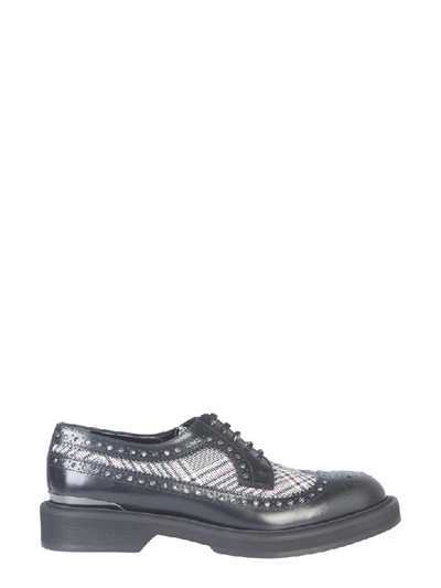 Shop Alexander Mcqueen Leather Lace-up In Nero