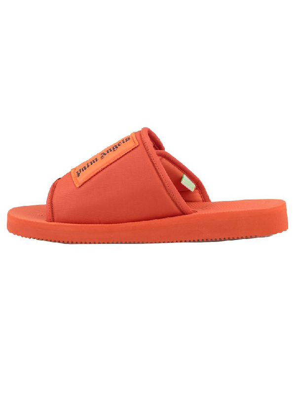 Palm Angels Suicoke Patch Slider Sandals In Orange | ModeSens