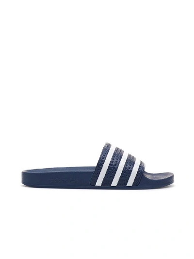 Shop Adidas Originals Adilette In Blue