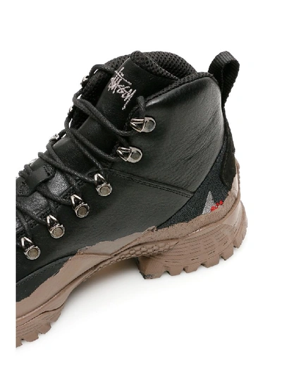 Shop Alyx Stussy Hiking Boots In Black (black)