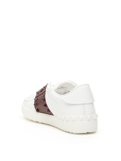 Shop Valentino Rockstud Untitled Sneakers In Bianco Rubin (white)
