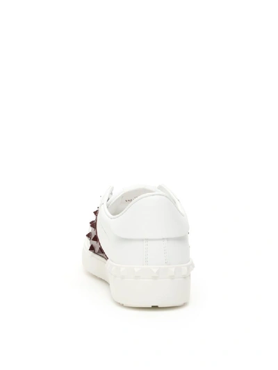 Shop Valentino Rockstud Untitled Sneakers In Bianco Rubin (white)