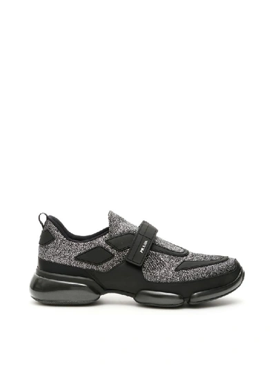 Shop Prada Cloudbust Sneakers In Nero Argento (black)