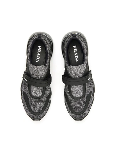 Shop Prada Cloudbust Sneakers In Nero Argento (black)