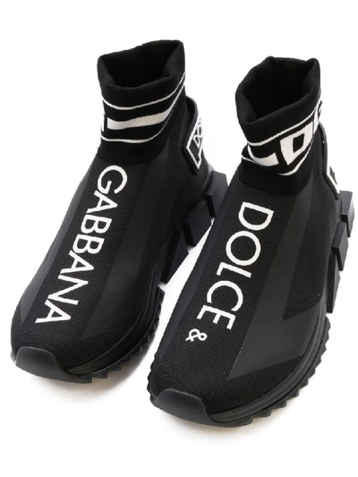 Shop Dolce & Gabbana High Top Sneaker Sorrento In Black