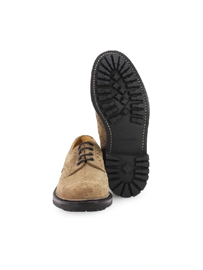 Shop Church's Burnt Waxed Suede Mc Pherson Lace Up In Burnt (beige)