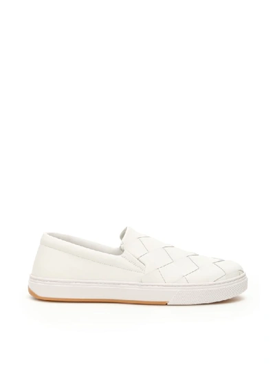 Shop Bottega Veneta Speedster Slip-on Sneakers In Bianco Bianco (white)