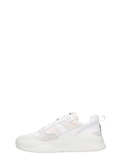 Shop Ami Alexandre Mattiussi Sneakers In White Leather And Fabric