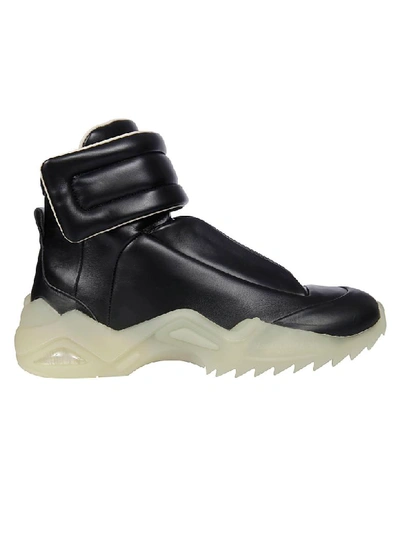 Shop Maison Margiela Padded Style Hi-top Sneakers In Black
