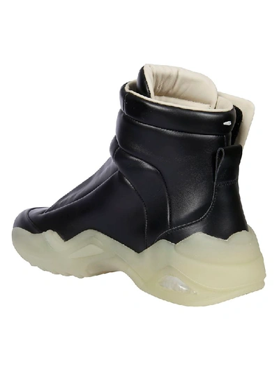 Shop Maison Margiela Padded Style Hi-top Sneakers In Black