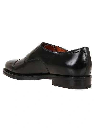 Shop Santoni Doppia Fibbia Puntina Varenne In Nero