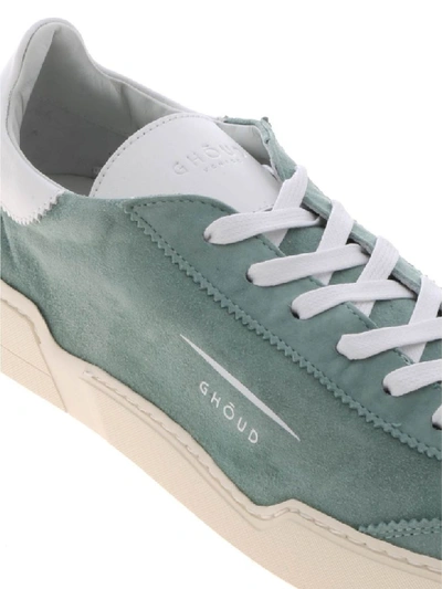 Shop Ghoud Venice Sneakers Suede Lob 01 In Green Water