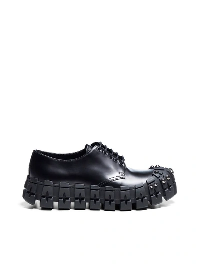 Shop Prada Laced Shoes In Nero