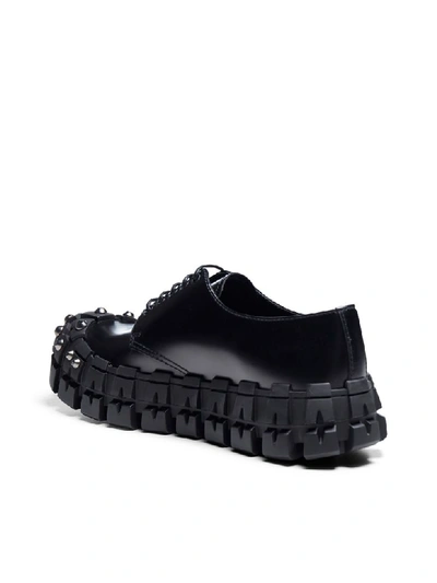 Shop Prada Laced Shoes In Nero