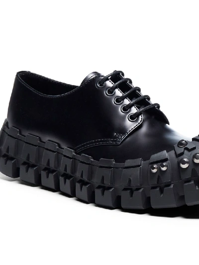 Shop Prada Laced Shoes In Nero