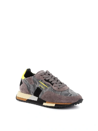 Shop Ghoud Sneakers Leather Rush Low In Gray