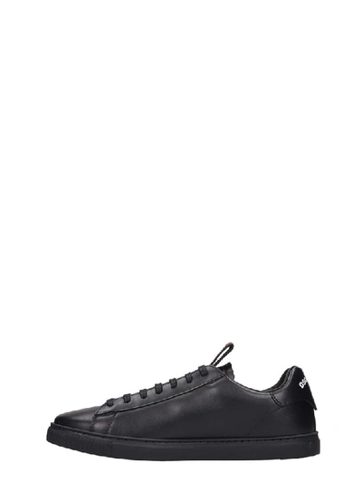 Shop Dsquared2 Evolution Tape Sneakers In Black Leather